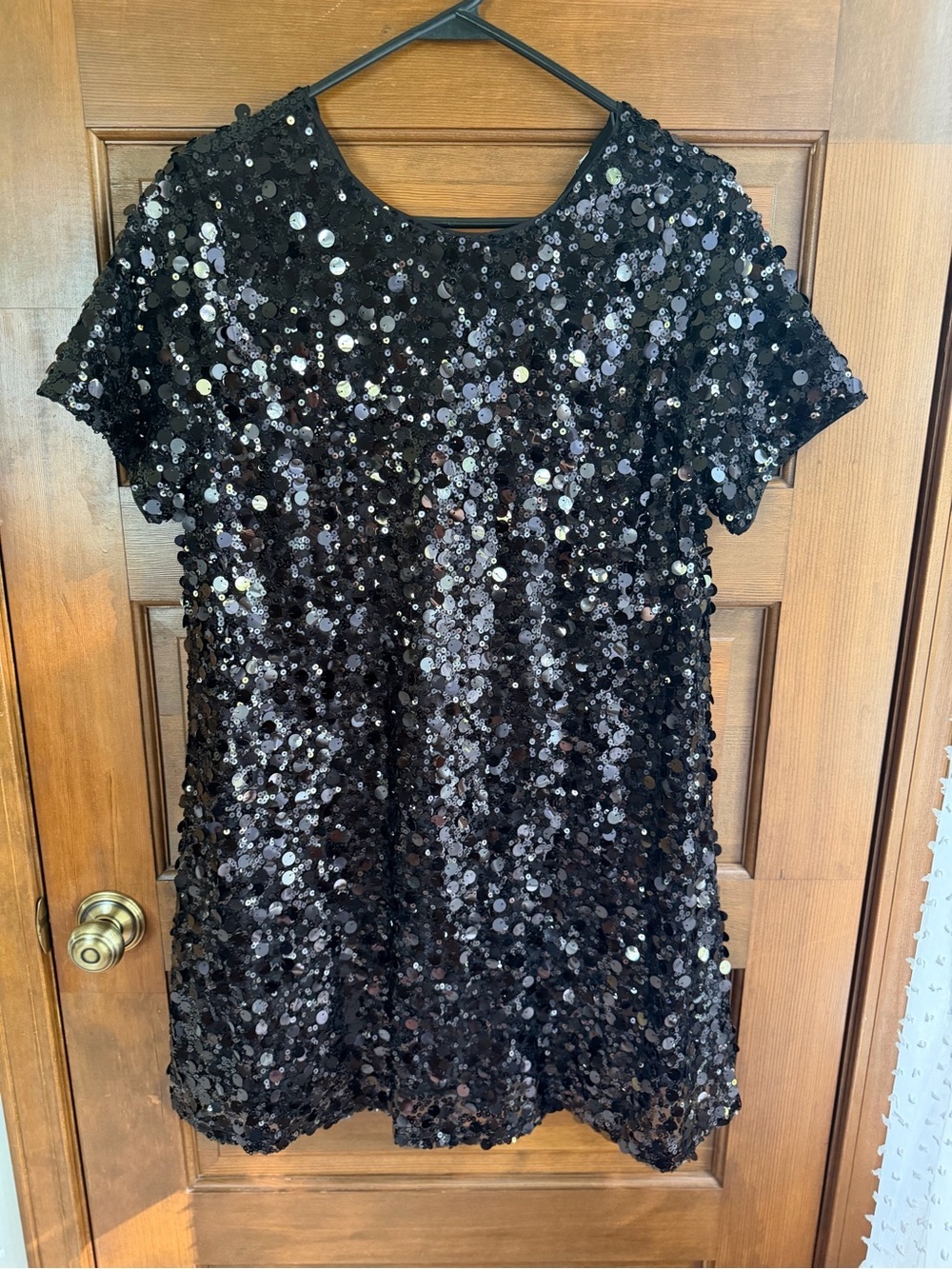 Nine West black sequin mini dress